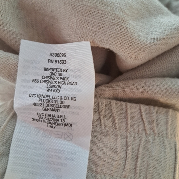 NATURALS Linen flax shorts oatmeal neutral coastal beachy drawstring comfy 2X - Picture 6 of 7